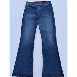 NDJ Tummy Tuck Jeans Womens Sz 10 Blue Bootcut Mid Rise Gold Embroidered Pockets